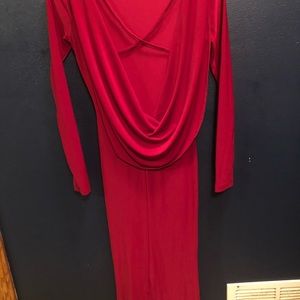 Red long dress